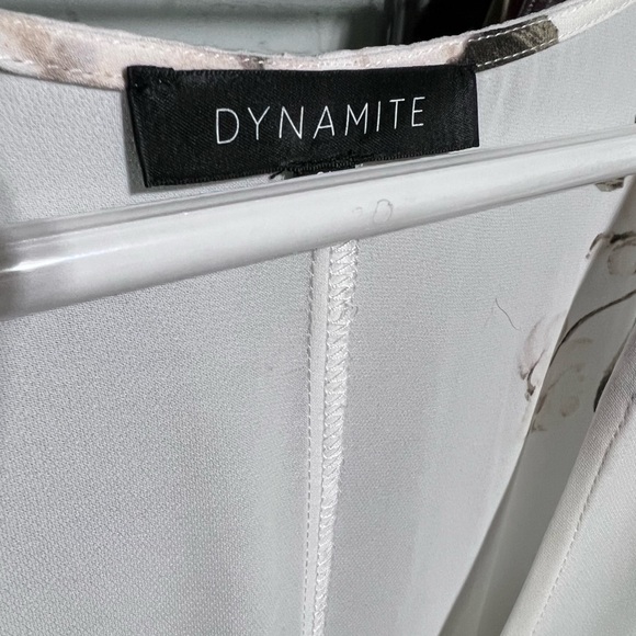 Dynamite Ivory Floral Wrap High-Low Dress - Picture 9 of 9